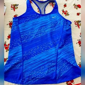 Nike sports top womens Large in blue
